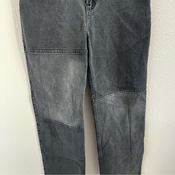 Hollister Ultra High Rise Dad Jeans Black Gray Patch Denim Jeans W26 L31 3R - Picture 4 of 8